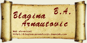 Blagina Arnautović vizit kartica